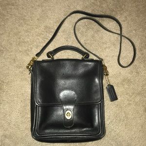 Coach Black Leather Crossbody purse